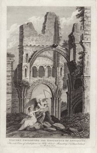 De zijaanzicht van Lindisfarne door English School