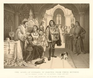De zonen van Edward IV gescheiden van hun moeder