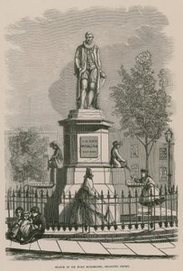 Het standbeeld van Sir Hugh Myddleton op Islington Green door English School