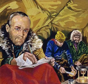 De drie overlevenden reisden nog een paar mijl verder maar waren nu zonder olie en voedsel door English School
