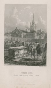 Het graf van John Bunyan door English School