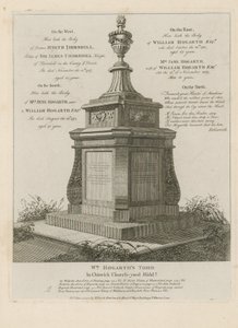 Het graf van kunstenaar William Hogarth