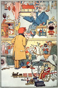 De speelgoedwinkel, ca. 1910 door English School
