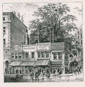 De boom op de hoek van Wood Street, Londen door English School
