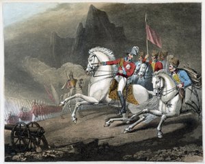 De overwinningen van de hertog van Wellington (van de platen van R. Westall), Londen, uitgegeven door Thomas Davidson door English School