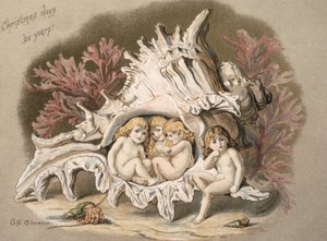 De waterkinderen, ca. 1880 door English School
