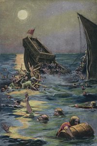 Het wrak van het Witte Schip met de enige zoon van Koning Hendrik I van Engeland, voor de kust van Normandië door English School