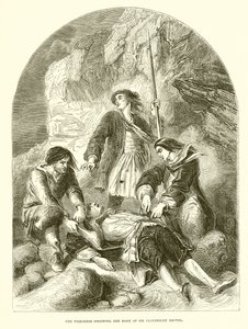 De wrakplunderaars strippen het lichaam van Sir Cloudesley Shovell door English School