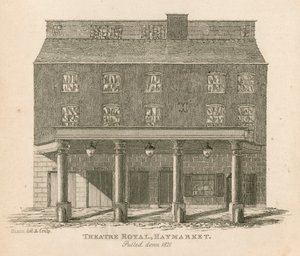 Theater Royal, Haymarket, Londen, afgebroken in 1821 door English School