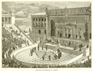 Theater van Dionysus in Athene door English School