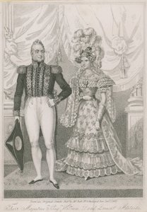 Hunne Majesteiten Koning William IV en Koningin Adelaide door English School