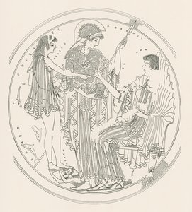 Theseus en Amphitrite (gravure) door English School