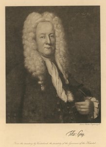 Thomas Guy, naar het schilderij van John Vanderbank door English School