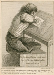 Thomas Inglefield, geboren 18 december 1769 in Hook, Hampshire, zonder armen of benen