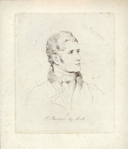 Thomas Phillips, Engelse portret- en genreschilder. Ets door Mary Dawson Turner door English School