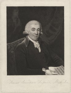 Thomas Saunders Dupuis, ca. 1800 (stippele gravure) door English School