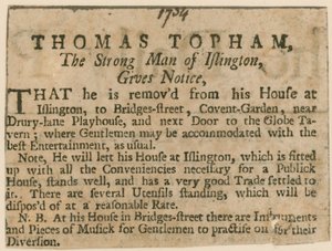 Thomas Topham, de sterke man van Islington door English School