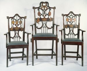 Drie Georgische Vrijmetselaarsstoelen