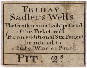 Ticket voor vrijdag Sadlers Wells door English School
