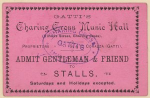 Ticket voor Gattis Charing Cross Music Hall door English School
