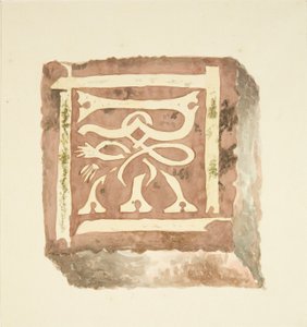 Tegel van de vloer van de kathedraal van Bristol