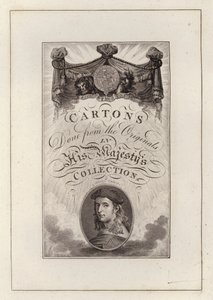 Titelpagina voor Cartons Gemaakt van de Originelen in de Collectie van Zijne Majesteit (gravure) door English School