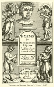 Titelpagina van Michael Draytons Gedichten, 1637 door English School