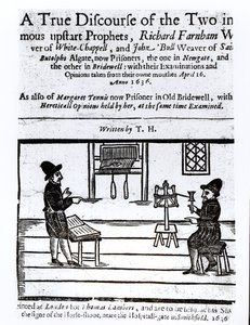 Titelpagina van A True Discourse of the Two Infamous Prophets, Richard Farnham, Weaver, of White-Chapel, en John Bull, Weaver, of Saint Botolphs, Algate door T.H 1636