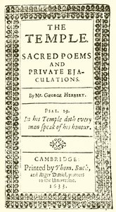 Titelpagina van George Herberts De Tempel door English School