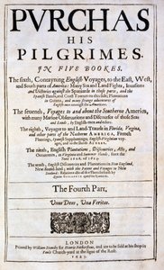 Titelpagina van Purchas zijn Pelgrims door Samuel Purchas, gepubliceerd in 1625
