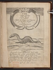 Titelpagina van The Ages of sin, or, Sinnes birth & growth