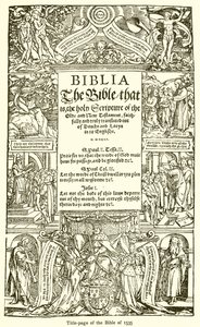 Titelpagina van de Bijbel van 1535