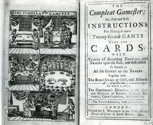 Titelpagina van de vijfde editie van The Compleat Gamester, toegeschreven aan Charles Cotton (1630-87), uitgegeven 1725