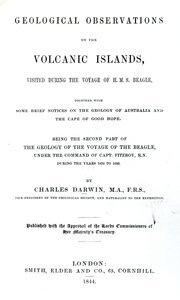 Titelpagina van Geological Observations on the Volcanic Islands door Charles Darwin, 1844