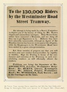 Aan de 130.000 rijders van de Westminster Road Street Tramway door English School