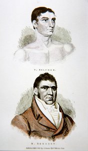 Tom Belcher en Gregson, uit een prent gepubliceerd in 1813 door English School