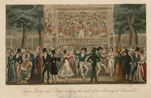 Tom, Jerry en Logic genieten van een avond in Vauxhall Gardens, Londen door English School