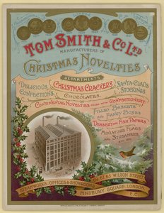 Tom Smith & Co Ltd, Kerstnoviteiten, Kerstcrackers, Brochureomslag