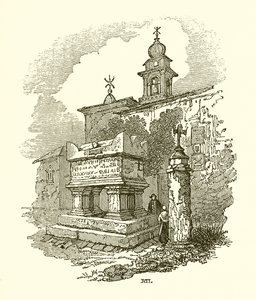 Graf van Petrarca in Arqua door English School
