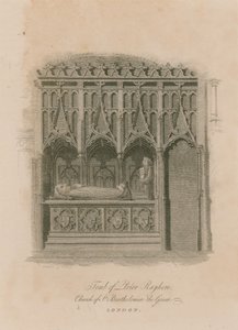 Graf van Prior Rayhere, Kerk van St Bartholomeus de Grote, Smithfield door English School