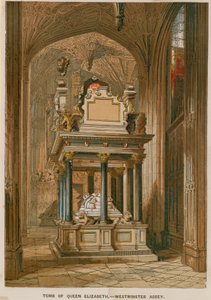 Graf van Koningin Elizabeth I in Westminster Abbey door English School