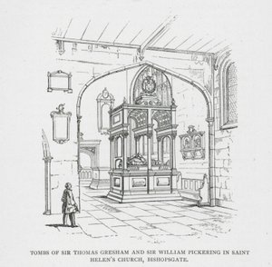 Graven van Sir Thomas Gresham en Sir William Pickering in Saint Helen