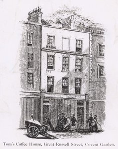 Toms Coffee House, Great Russell Street, Covent Garden door English School