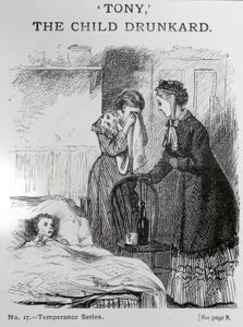Tony, het dronken kind, ca. 1860 door English School