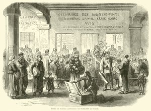 Gereedschap in pand teruggegeven aan arbeiders in Parijs, december 1870 door English School