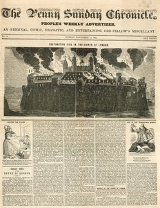 Brand in de Tower of London, 1841 door English School