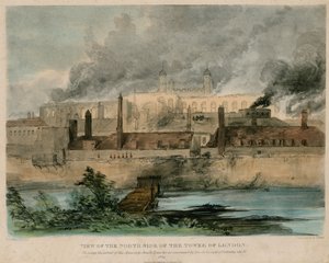 Brand in de Tower of London, 1841 door English School