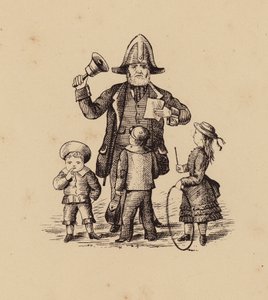 Stadsomroeper en kinderen