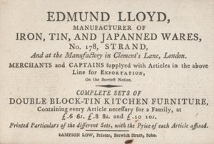 Handelskaart, Edmund Lloyd door English School