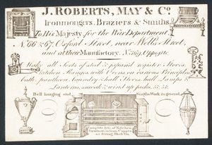 Handelskaart, J Roberts, May & Co door English School
